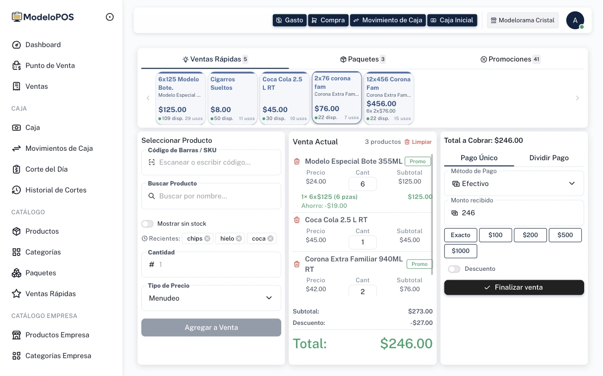 ModeloPOS — punto de venta